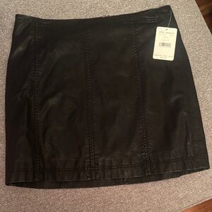 Free People Black Mini Skirt